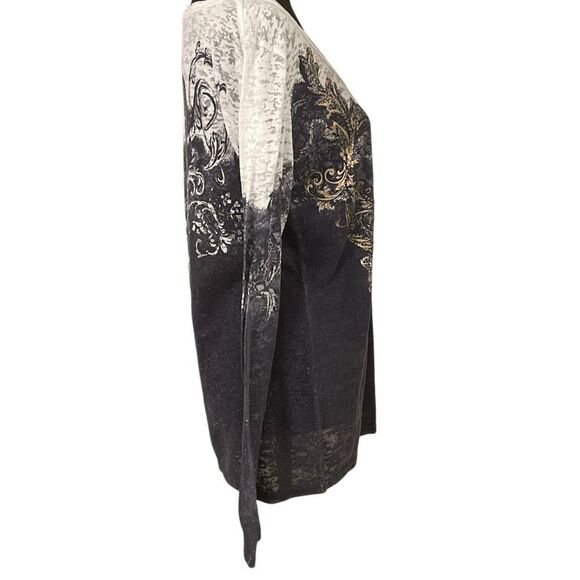 Miss Me Ladie’s L/S Scoop Top/Blouse/Top - Picture 2 of 11